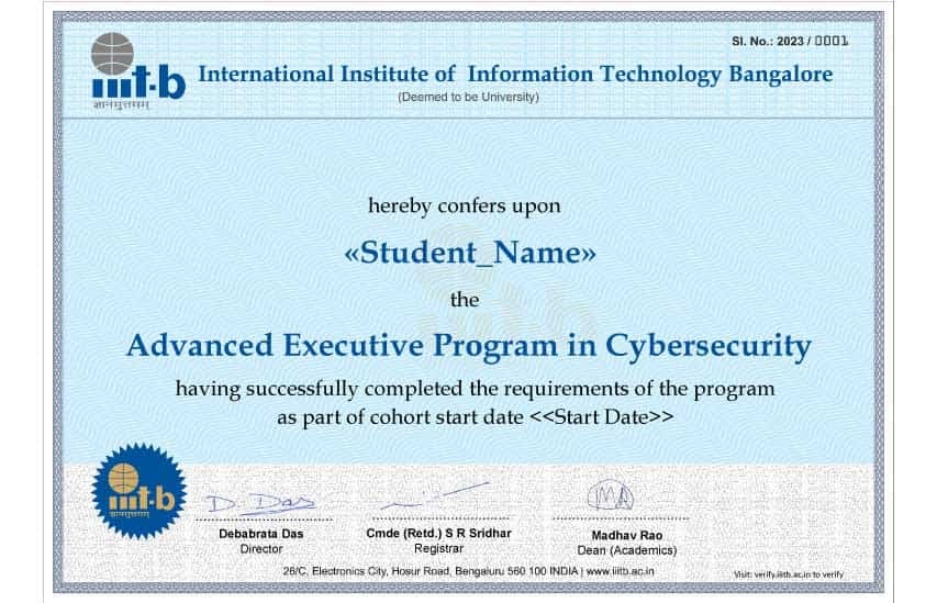 Program Completion Certificate 